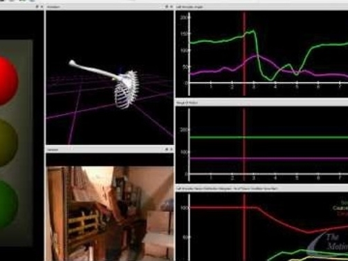 The MotionMonitor showing real-time data