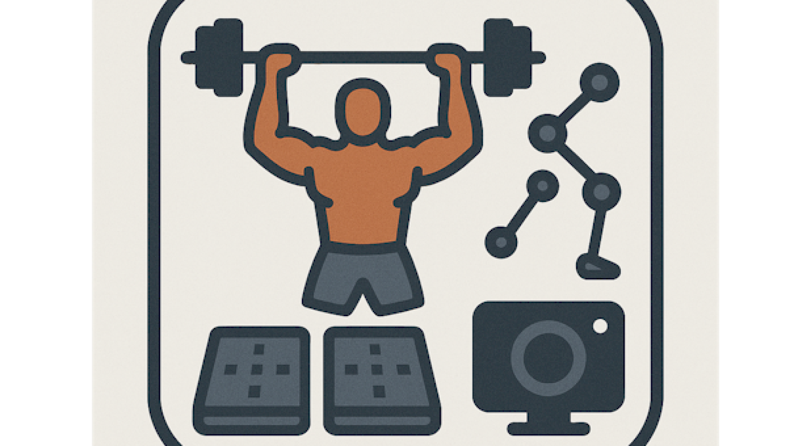AI generated image to picture S&C with forceplaes and motion capture.