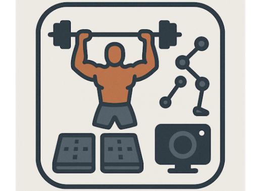 AI generated image to picture S&C with forceplaes and motion capture.